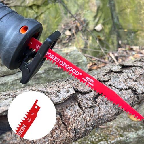 10pcs Wood Pruning Reciprocating Saw Blades, 6 Inch 5TPI Saw Blades for Trees Wood Cutting, Wood Saw Blades - size: 6 Inch---10 PCS
