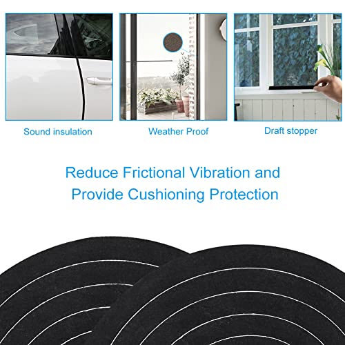 Weather Stripping Door Seal, 1/2 Inch Wide X 3/8 Inch High Density Foam Tape Weather Strip for Door and Window Insulation, Single Side Door Sealer Total 13FT - size: 1/2''W x 3/8''T x 13FT