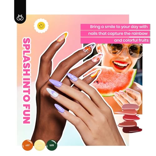 Beetles 85 Pcs Gel Nail Polish Kit with U V Light 55 Colors Gel Nail Kit - color: 0- 11 Color Outfits
