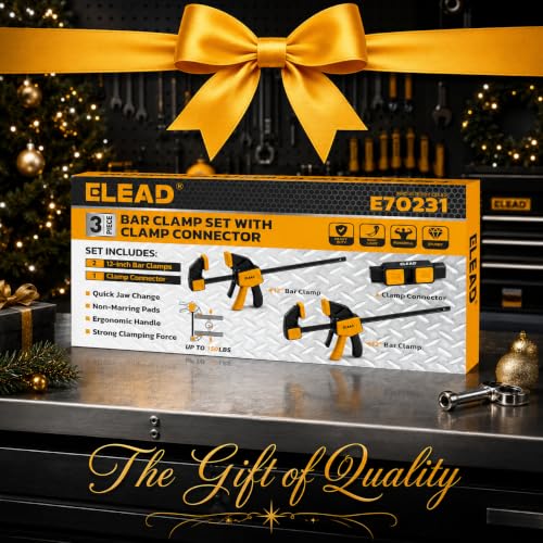 3-Pack Wood Clamps for Woodworking, 12 Inch Bar Clamps with Clamp Connector, Quick-Release Wood Clamps with 150 LBS Load Limit, Trigger Clamp Set for Woodworking DIY Projects - style: 2-Piece 12" 150lbs with clamp connector