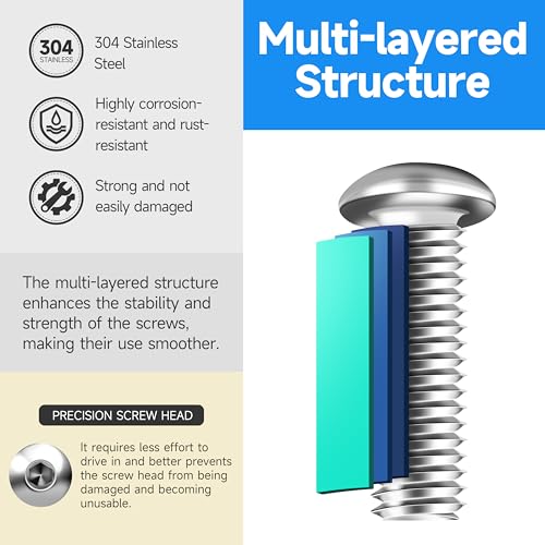 159 Pieces M6 Screw, Button Head Socket Cap Metric Screws Assortment Kit, 304 Stainless Steel Bolts and Washers/Nuts/Hex Wrenches M6*8/12/16/20/25/30/35mm - size: 159Pcs M6