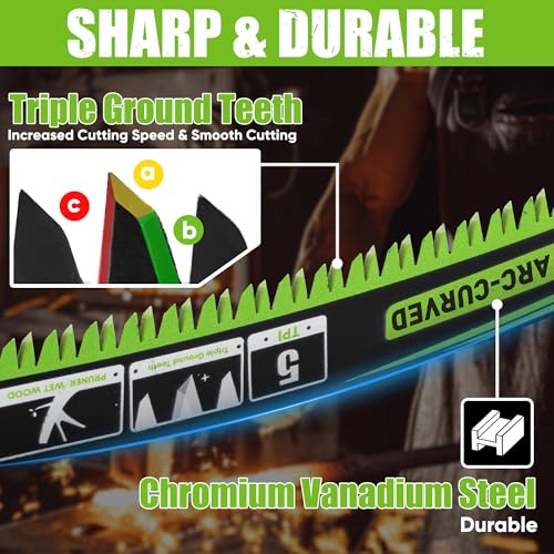 12-Inch Arc Curved Reciprocating Saw Blades Set with Storage Box - size: 12