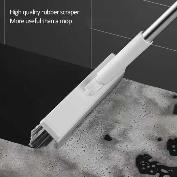 HomeBeyond Grout Cleaner Brush with Long Handle, V-Shaped Swivel Scrub Brush for Bathroom, Tile Lines, Kitchen, Garage, Deck & Crevices, Stiff Bristle Floor & Wall Cleaner