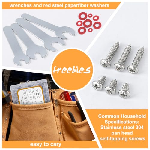 780pcs Hex Bolts and Nuts kit, 304 Stainless Steel M6 M5 M4 M3 Metric Bolt Assortment (Lock & Flat Washers), Stainless Steel Bolts and Nuts kit, Metric Screw Assortment - size: M6 M5 M4 M3