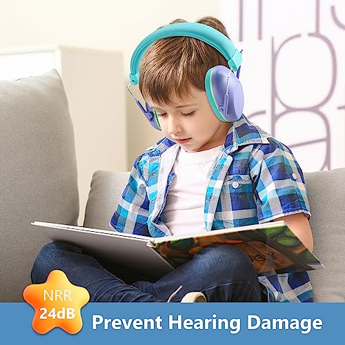 ProCase Kids Noise Cancelling Headphones Ear Hearing Protection, Purple - color: Purple