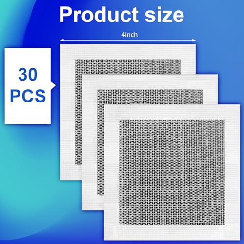 Blulu 30 Pcs 4 Inch Drywall Repair Kit Self Adhesive Mesh Drywall Patches - size: 4 Inch