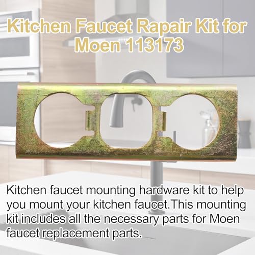 113173 Kitchen Faucet Repair Kit for Moen Mounting Kit | for Moen Kitchen Faucet Parts,Faucet Fixing Plate & Faucet Mounting Nut Hardware Kit