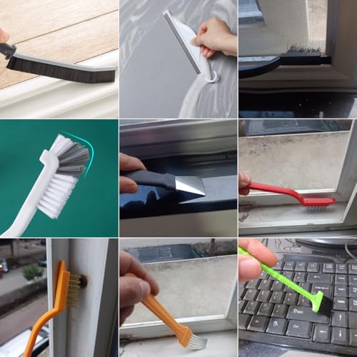 21Pcs Window Gap Crevice Cleaning Tools, Small Cleaning Brush