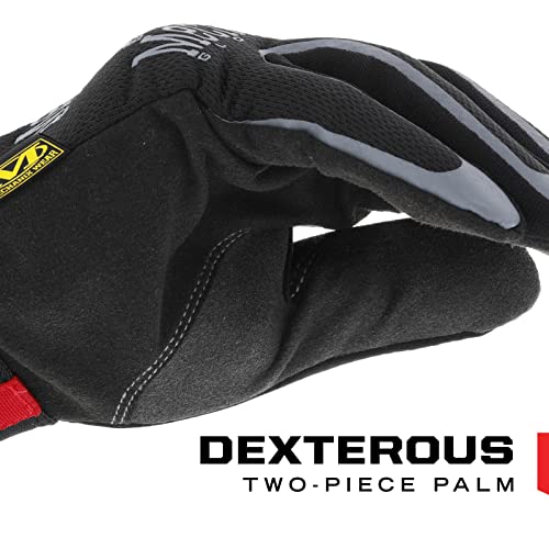 Mechanix Wear Utility Work Gloves, Medium, Black/Grey - size: Medium