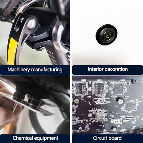 350pcs Black Nylon Flat Round Washer Spacer,7 Sizes M2-M8 Black Flat Washers Assortment Kit,Countersunk Plastic Spacer Thickness Gasket Ring Hardware Tool Fastener for Screw M2 M2.5 M3 M4 M5 M6 M8
