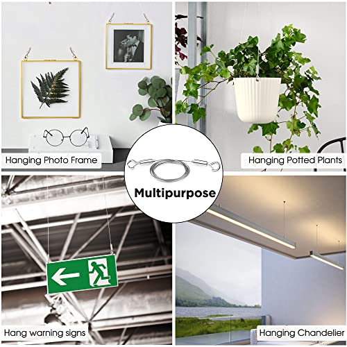 Adjustable Picture Hanging Wire Kit,Heavy Mirror and Frames Hanging Kit - color: Silver, size: 2M2PCS