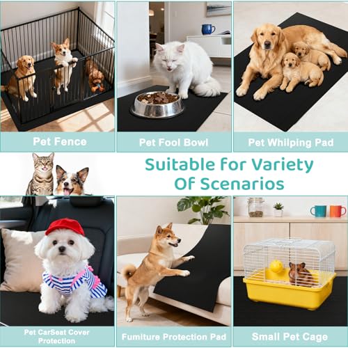 Dog Crate Mat, Pet Crate Floor Protection Mat, Mat for Under Dog Crate, 31.5" x 51.2" Cut To Fit Design Washable Floor Covering Reusable Waterproof Non Slip Rug Whelping Pad for Pet (XXX Large - size: XXX-Large