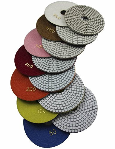 Wet 6" 7-Step Diamond Polishing Pads Flexible Sanding Tools Discs Buff - size: 6 Inch