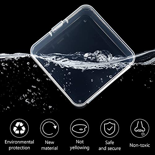 Jetec 6 Pieces Small Clear Plastic Storage Box, 3.3 x 3.3 x 1.1 Inch - size: 3.3 x 3.3 x 1.1 Inch