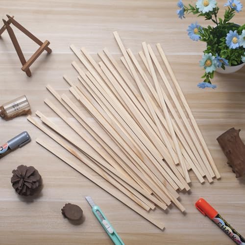 Square Wooden Dowels Wood Dowel Rods 5/16" x 12", 30 PCS Square Wooden Sticks for Crafts, Unfinished Hardwood Sticks Wood Strips Slats for Crafting, Woodworking, Model Making, Home Decor - size: 5/16"×12"-30PCS