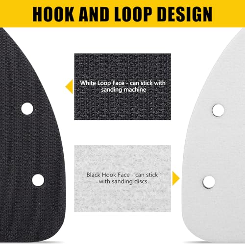 6 Pack 5 Hole Mouse Detail Interface Pads, Hook & Loop Triangle Sanding Pad - size: Mouse 5 Hole - 6 Pack