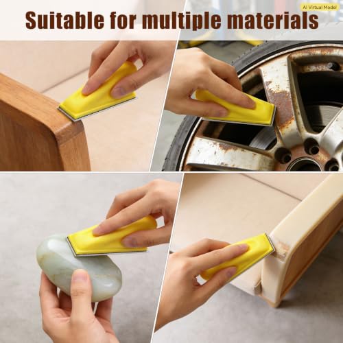 ZEHIQ 3.5"x1" Mini Detail Hand Sanding Block and 60Pcs Sandpaper Assortment - style: 60 Pieces + Sander