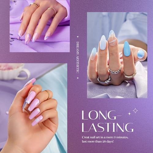 Beetles Pastel Gel Nail Polish Set, Dreamy Aesthetic Gel Polish - color: A - Pastel Blue Pink Purple | Dreamy Aesthetic