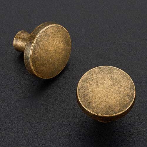 Ravinte Antique Brass Drawer Pulls, 1-1/4 Inch Cabinet Knobs,25 Pack - color: Antique Brass