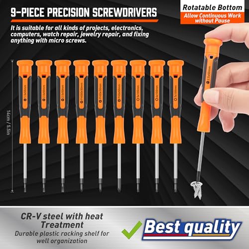 Amartisan 86-Piece Magnetic Screwdrivers Set with Case, Includs Slotted, Phillips, Hex, Pozidriv,Torx and Precision Screwdriver Set, Magnetizer Demagnetizer Tools, Tools for Men - style: 86-Piece Screwdrivers Set