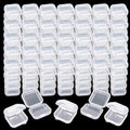 180PCS Mini Clear Plastic Jewelry Box, Earring Storage Box - color: 180 Pcs