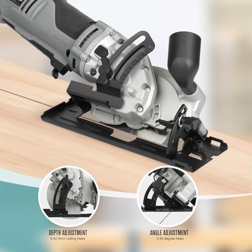 6-Amp Mini Circular Saw Corded Compact Saw, 2x 4‑1/2" Blades - style: Corded 6A