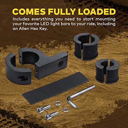 LAMPHUS Light Bar Mount Clamp Bracket for ATV UTV 0.75-1.25in Horizontal - size: 1 Pack, style: Horizontal Bar
