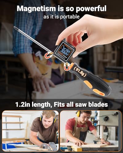Ultra Small Digital Angle Finder Magnetic Level, Rechargeable Angle Cube, Table Saw Miter Gauge, 4 * 90 Degree Protractor Electronic Inclinometer, Wood Working Measuring Tool - color: Black