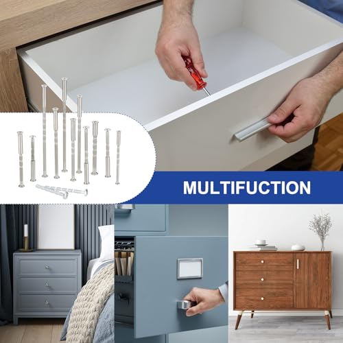 PATIKIL Door Handle Screws M4 x 50mm, 10 Set Cabinet Handle Break Away Screws for Drawer Pull with M4 x 25mm Sleeve Slub Bolt for Door Lever Knob - size: M4 x 50mm