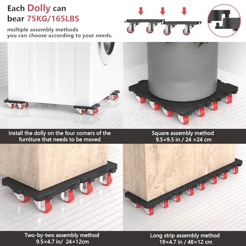 ONEON Furniture Mover with Wheels & Aux. Lifter-Connect Dolly