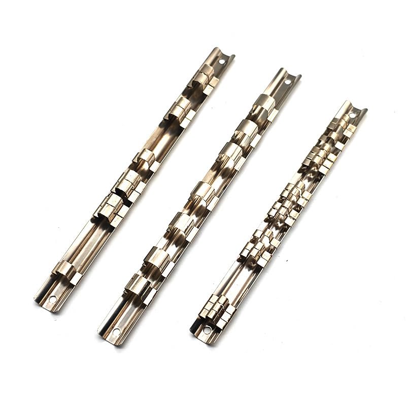 40 Socket Standard Wall Mount socket organizer Drive Socket Tray Holder Organizer Drawer Slide Sockets Rail Rack Tray Clips Tool Socket Tray Rail Rack Holder Storage For Drive Sockets - size: 21.5 cm/8-1/2”