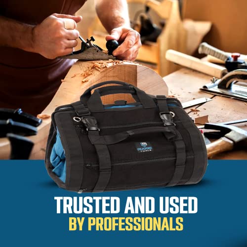Rugged Tools Titan23-XL Tool Roll - Wrench Roll & Organizer - Canvas Tool Bag & Tool Pouch for Electrician, HVAC, Plumber, Carpenter or Auto Mechanic