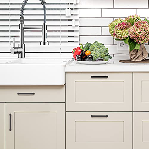 Ravinte Matte Black Kitchen Cabinet Handles 4 Inch Pulls 5 Pack - color: Matte Black, size: 4 Inches Hole Center