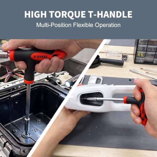 38-Piece Ratcheting Screwdriver Sets nut Driver Set Magnetic Torx Slotted Phillips Square Muti Screwdriver Bits Sockets Set T-Handle Rachet Tools Set Basic Tool Kit for Home Repair Dorm Mechanics - size: 38PCS