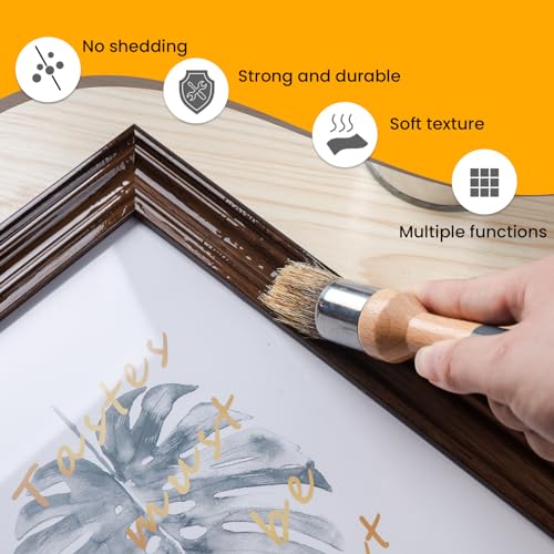 Chalk Paint Brush, 2 Pack Wax Brushes with Natural Bristle | Chalk Paint for Furniture, DIY Use and Art Crafts, Round Paint Brush for All Painting and Waxing, Apply Chalk Paint and Wax - size: Small Round, 2 Pack