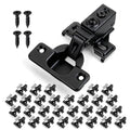 Mousike 30 Pack (15 Pair) Soft Close Cabinet Hinges, 1/2 Overlay Soft Close Hinges for Kitchen Cabinet, Stainless Steel, Built-in Damper, 100 Degree Opening Angle, 6 Way Adjustment - color: Black, size: 30 Pack
