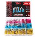 TMH 120 Pcs Crimping Tool for Heat Shrink Connectors Marine Grade Heat Shrink Wire Connectors, Waterproof Butt Connector AWG 22-10 Electrical Ring Fork Spade Splice - size: 120