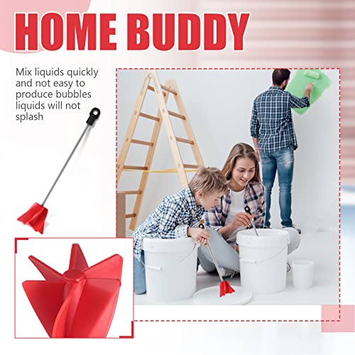 Loosh 3 Pcs 11" Paint Stirrer for Drill, Paint Mixer Attachment, Red - color: Red, size: 11"