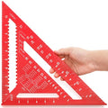 TOPZEA Carpenter Square, 12 Inch Aluminum Rafter Square Triangle Framing Ruler Measuring Layout Tool for Woodworking, Carpentry, Construction, Red