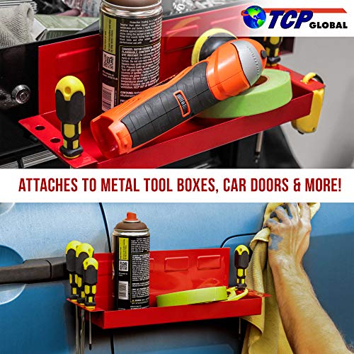TCP Global 12" Magnetic Tool Shelf - Toolbox & Cabinet Organizer