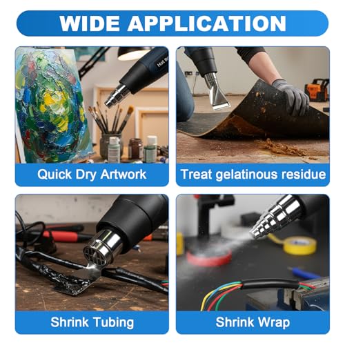 Heat Gun 1800W, Handed Hot Air Gun with 4 Nozzles for Crafting