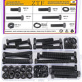 ZTF m8 x 1.25 Bolt, Nuts and Bolts Assortment Kit, 80Pcs - style: black-M8 Hex Bolts
