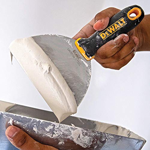 DEWALT DELUXE Stainless Hand Tool Set | 8/10/12" Taping Knives, 3/4/5/6/8" Putty Knives, 2 Mud Mixers + FREE BONUS 14" Mud Pan | DXTT-3-609