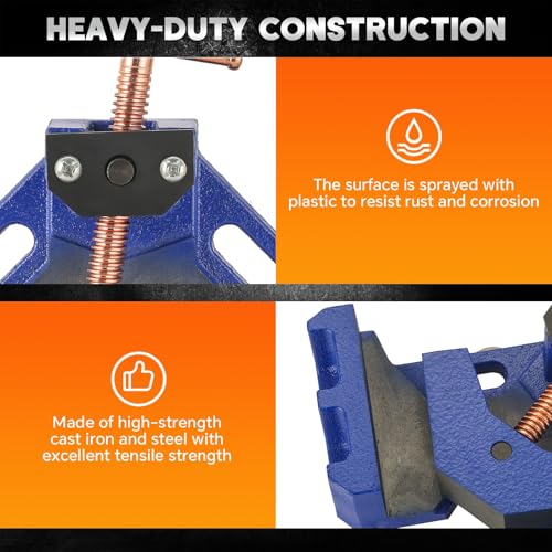 2 Pack Cast Iron Welders Angle Clamp Two Axis 90 Degrees