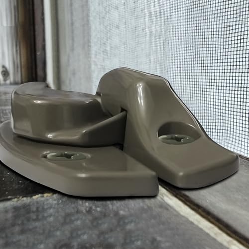 Zinc Sash Lock and Keeper fit for Andersen Sash Lock & Keeper 1968 to Present in Stone Color - color: in Stone Color