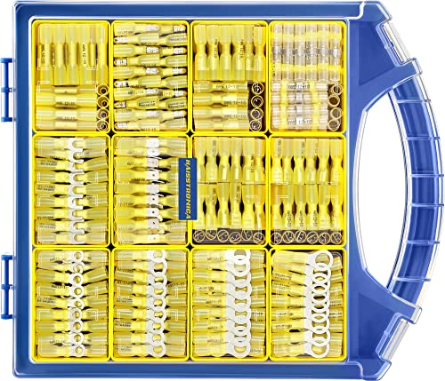 haisstronica 480PCS Heat Shrink Wire Connectors, 12-10 AWG, Yellow 11 Sizes - size: 480