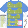 Vowlove T-Shirt Ruler Set for Cricut Vinyl and Shirt Placement Guide - color: 01 Fluorescent Yellow