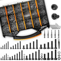 4071Pcs M2 M3 M4 M5 Nuts and Bolts Assortment Kit, 39 Size 4MM to 30MM Metric Screw Assortment Hex Socket & Button Head Machine Screws w/Portable Box and Hex Drill Bits, Galvanized Rustproof - size: I. M2 M3 M4 M5