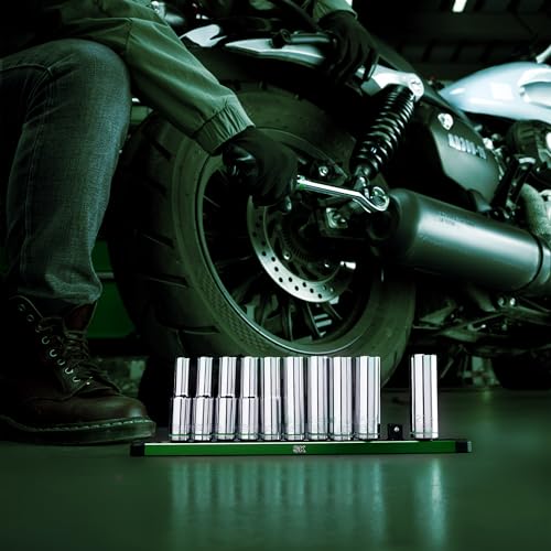 SK 1/2" Drive Socket Set, Deep Metric Sockets, 11-Piece 10-20mm - size: Deep, style: Metric
