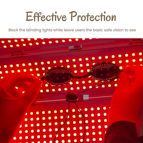 See-Through Safety Goggles Pack of 2, Transparent Safety Glasses for Tanning Use, and Half-clear Eye Protection, 2 Separate Storage Cases Included
